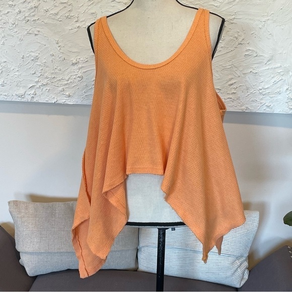 Free People Womens Sing La La Tank Top Orange Relaxed Fit Sz XS. - Picture 2 of 8